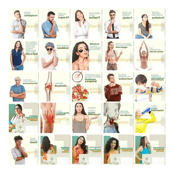 130 Artes para Clínica Medica Mídias Sociais Editáveis Photoshop + Png 1