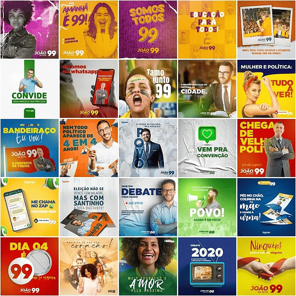 180 Artes Mídias Sociais Campanha Politica Eleitoral Editáveis Photoshop 5