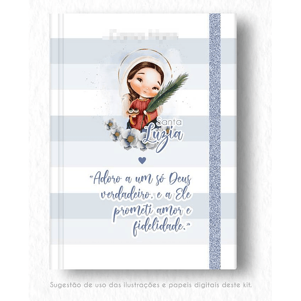 Kit Digital Santa Luzia Aquarela em Png  9