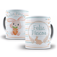 Arte Caneca Feliz Páscoa Fofis Arquivo Png