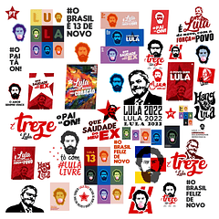 Kit Digital Lula Sem Fundo Eleições Política 47 Arquivos Png