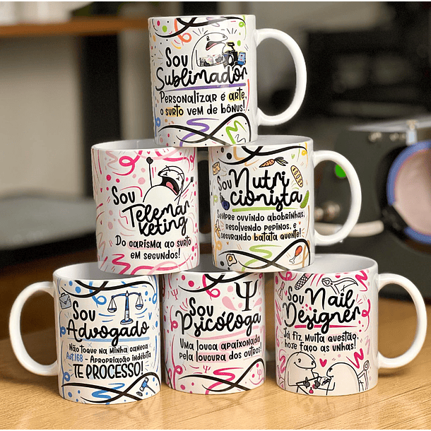 50 Artes para Caneca Profissões Flork  e Outras em Jpg 1