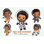 Kit Digital Mega Pacote Astronauta em Png 14