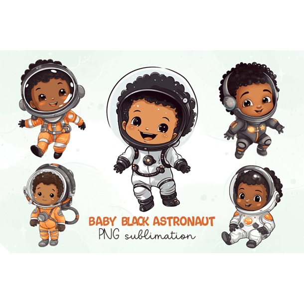 Kit Digital Mega Pacote Astronauta em Png 14