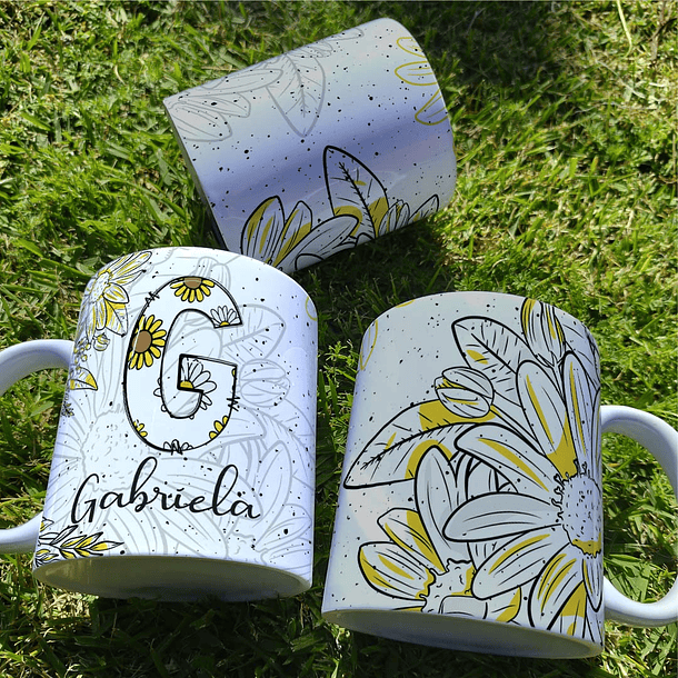26 Artes para Caneca Alfabeto Margarida Arquivo Editável 7