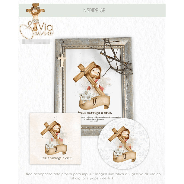 Kit Digital Via Sacra Aquarela em Png  3