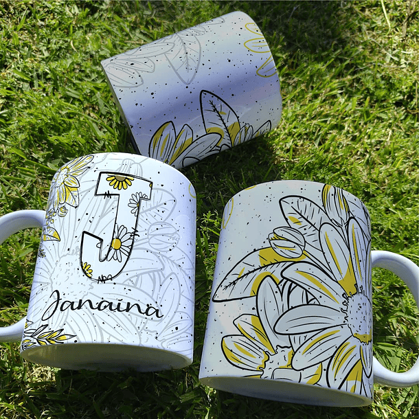 26 Artes para Caneca Alfabeto Margarida Arquivo Editável 10