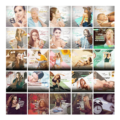 110 Artes Mídias Sociais Estética Beleza Editáveis Photoshop