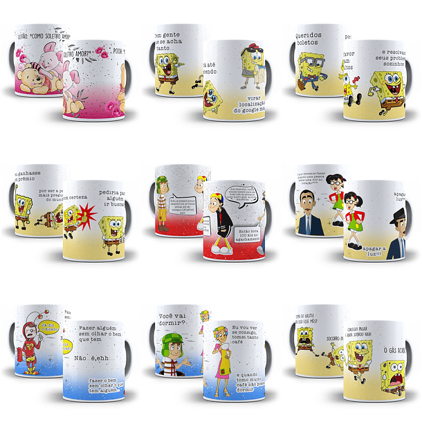 Artes para Caneca Frases Engraçadas Personagens em Jpg  5