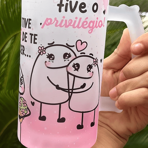 Arte para Caneca Amiga eu não tive sorte em te conhecer... Tive o Privilégio Arquivo Png   1