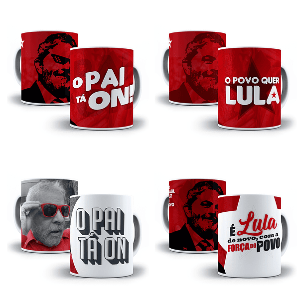 21 Artes Caneca Lula Arquivos Sublimação Png 2