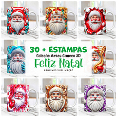 30 Artes para Caneca Natal 3d 2.0 Arquivos Png