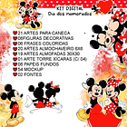 Kit Artes Caneca Camisa Namorados Mickey Love Arquivos Sublimação 3
