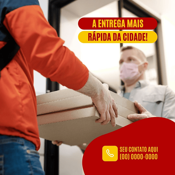 Pack Canva Delivery Entregas Templates Editáveis 25 Artes + Bônus 5