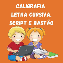 Arquivo Escolar Caligrafia Letra Cursiva Script e Bastão Volta as aulas em Pdf