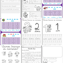 Arquivo Escolar Caligrafia Letra Cursiva Script e Bastão Volta as aulas em Pdf