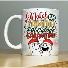 Arte Caneca Natal em Família Felicidade Garantida Arquivo Png