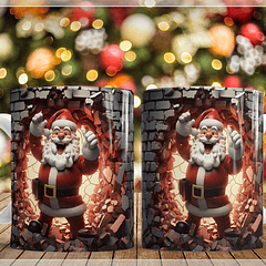 34 Artes para Caneca Natal Papai Noel 3D Arquivo em Jpg  