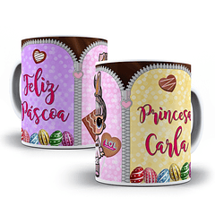 Arte Caneca Feliz Páscoa Lol Princesa Carla Arquivo Png