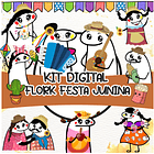 Kit Digital Flork Bento Memes Festa Junina Lt13 Arquivos Png e Jpg 1