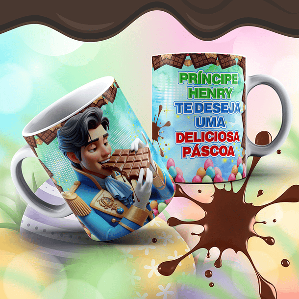 12 Arte para Caneca Páscoa Real dos Principes Arquivo Editável  8