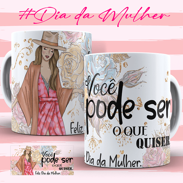 134 Artes para Caneca Dia das Mulheres Arquivo em Jpg  9