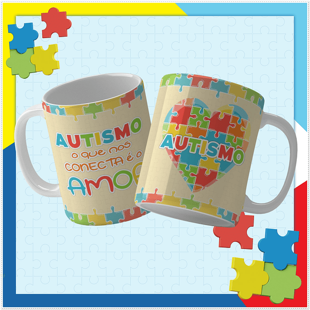 15 Artes para Caneca Autismo Arquivo Editável 11