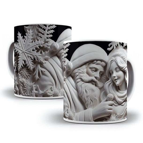 42 Artes para Caneca Papai Noel 3d Arquivo em Jpg   7
