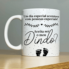 Arte Caneca Aceitar Ser o Meu Dindo Padrinho Preto Arquivo Png