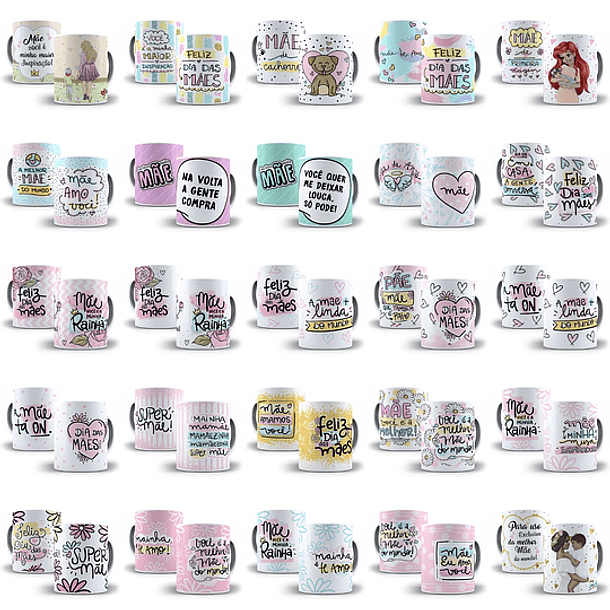 700 Artes Caneca Dia das Mães Completo Arquivos Jpg Png + Mockups 7