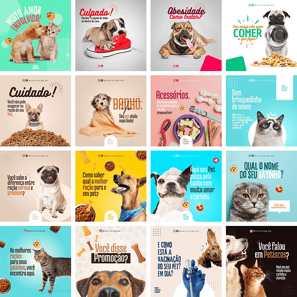 Pack Canva pet Shop Petshop Templates Editáveis 39 Artes + Bônus 2