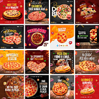 Pack Canva Pizzaria Pizza Templates Editáveis 30 Artes + Bônus 2