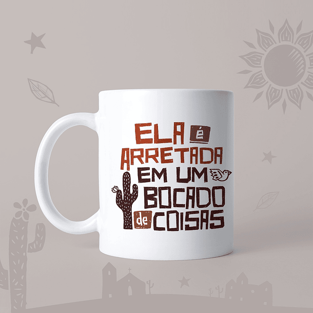 Artes para Caneca Mulheres Xilogravura em Jpg 4