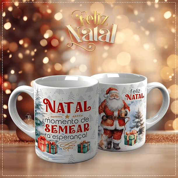 15 Artes para Caneca Papai Noel Arquivo em CorelDraw  15