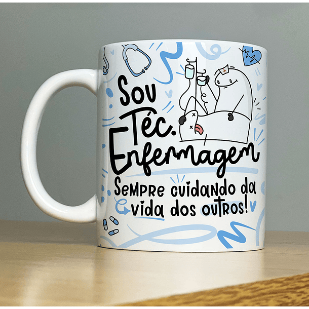 Arte Caneca Sou Téc. Enfermagem Flork Profissão Arquivo Png