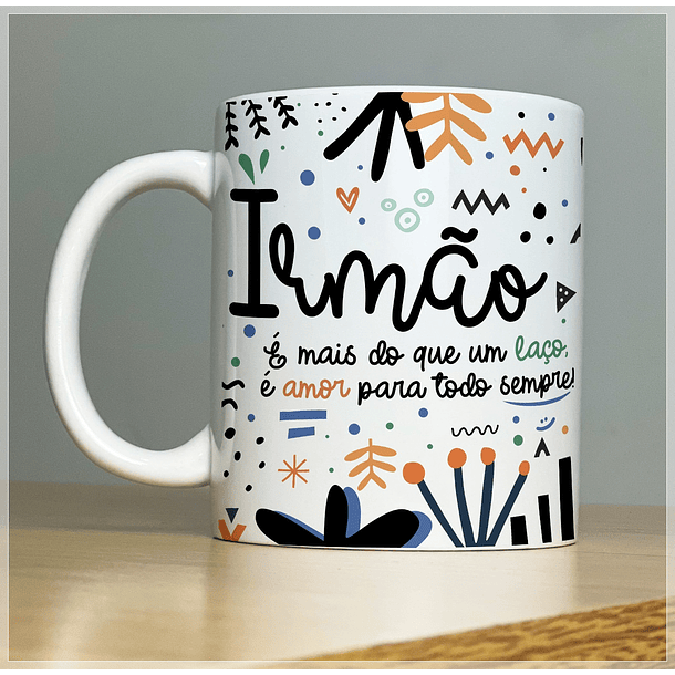 Arte Caneca Irmão É mais do que um laço Aniversário Arquivo Png