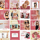 Pack Canva Loja de Lingerie Moda Íntima Templates Editáveis 30 Artes + Bônus 2