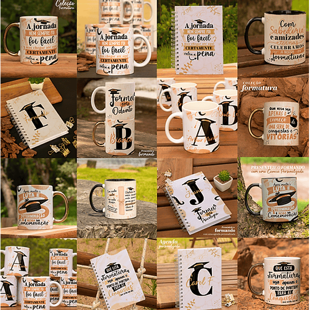 38 Artes para Caneca e Capa Agenda Formatura Arquivo em Jpg 1