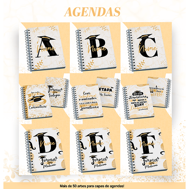 38 Artes para Caneca e Capa Agenda Formatura Arquivo em Jpg 2