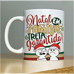 Arte Caneca Natal em Família Treta Garantida! Arquivo Png