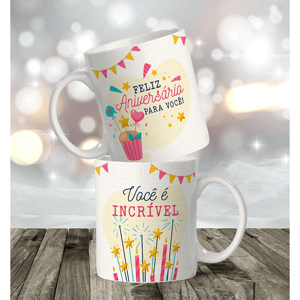 16 Artes para Caneca Aniversário Arquivo Editável  9