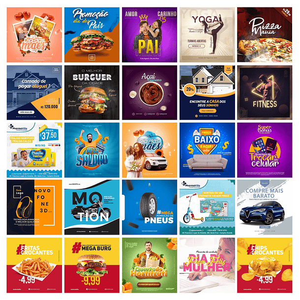 900 Artes Mídias Sociais Templates Editáveis Photoshop 2