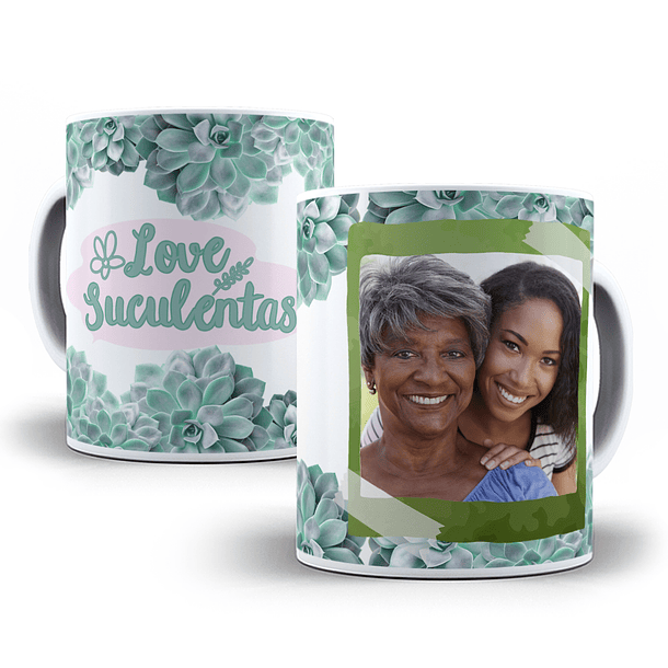 22 Artes Caneca Cactos e Flores Editável em Photoshop 8