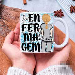 16 Artes para Caneca e Camisa Enfermagem Arquivo Editável