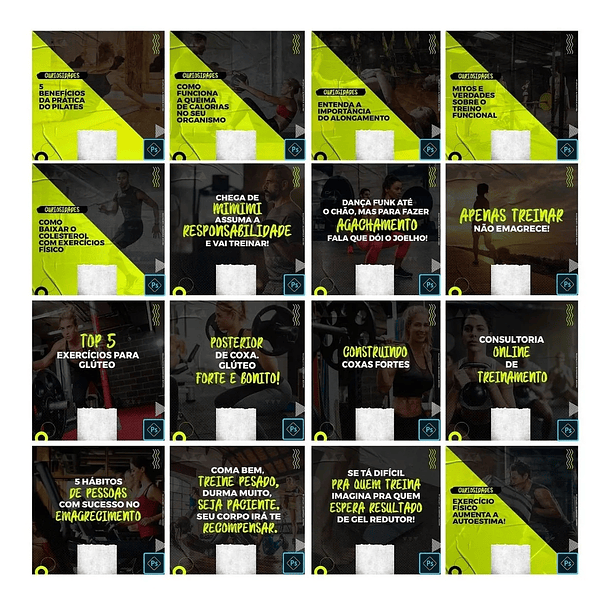 50 Artes Mídias Sociais Academia Editáveis Photoshop 2