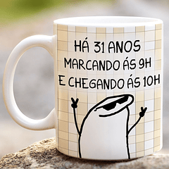 Arte Caneca Há Anos Marcando Ás 9h E Chegando Às 10h Arquivo Png