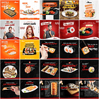 240 Artes Mídias Sociais Sushi Editáveis Photoshop + Png 3