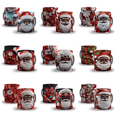 21 Artes para Caneca Papai Noel Afro Arquivo em Jpg