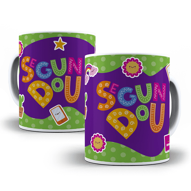 7 Artes para Caneca Dia da Semana Editável em Corel Draw 5