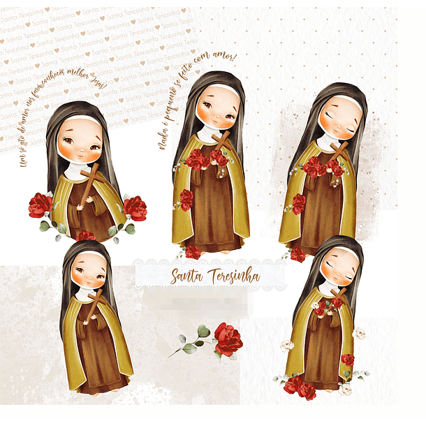 Kit Digital Santinhos Aquarelados V2 em Png  9